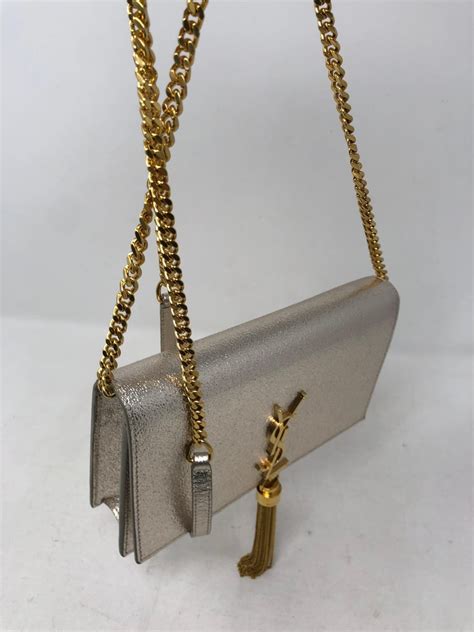 ysl silver purse